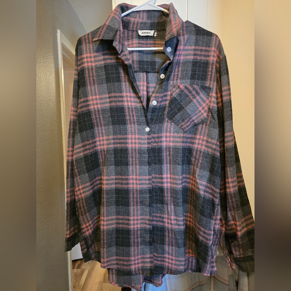 Pink And Gray Flannel